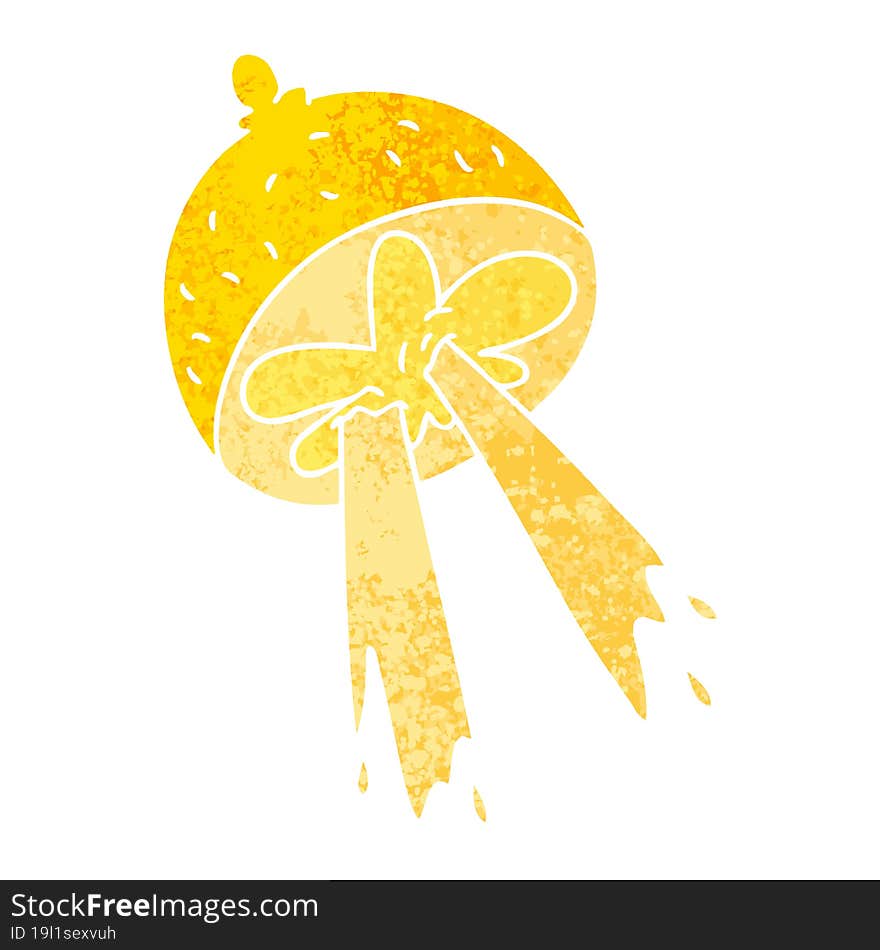 quirky retro illustration style cartoon lemon