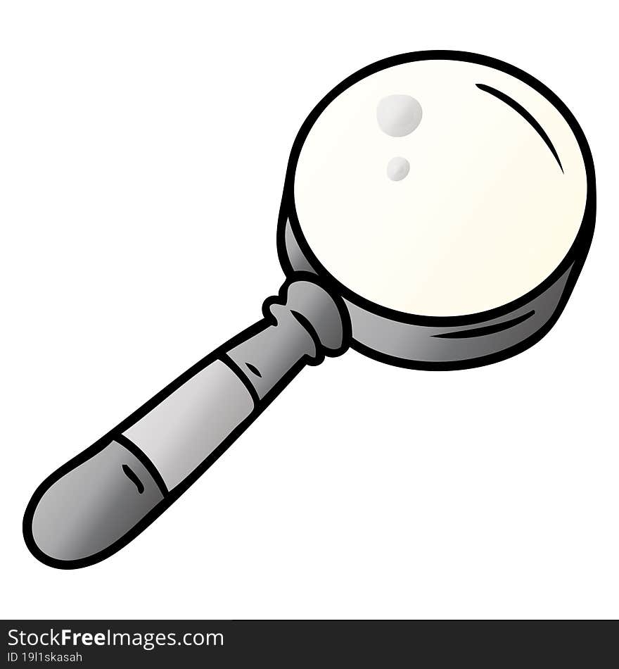 gradient cartoon doodle of a magnifying glass