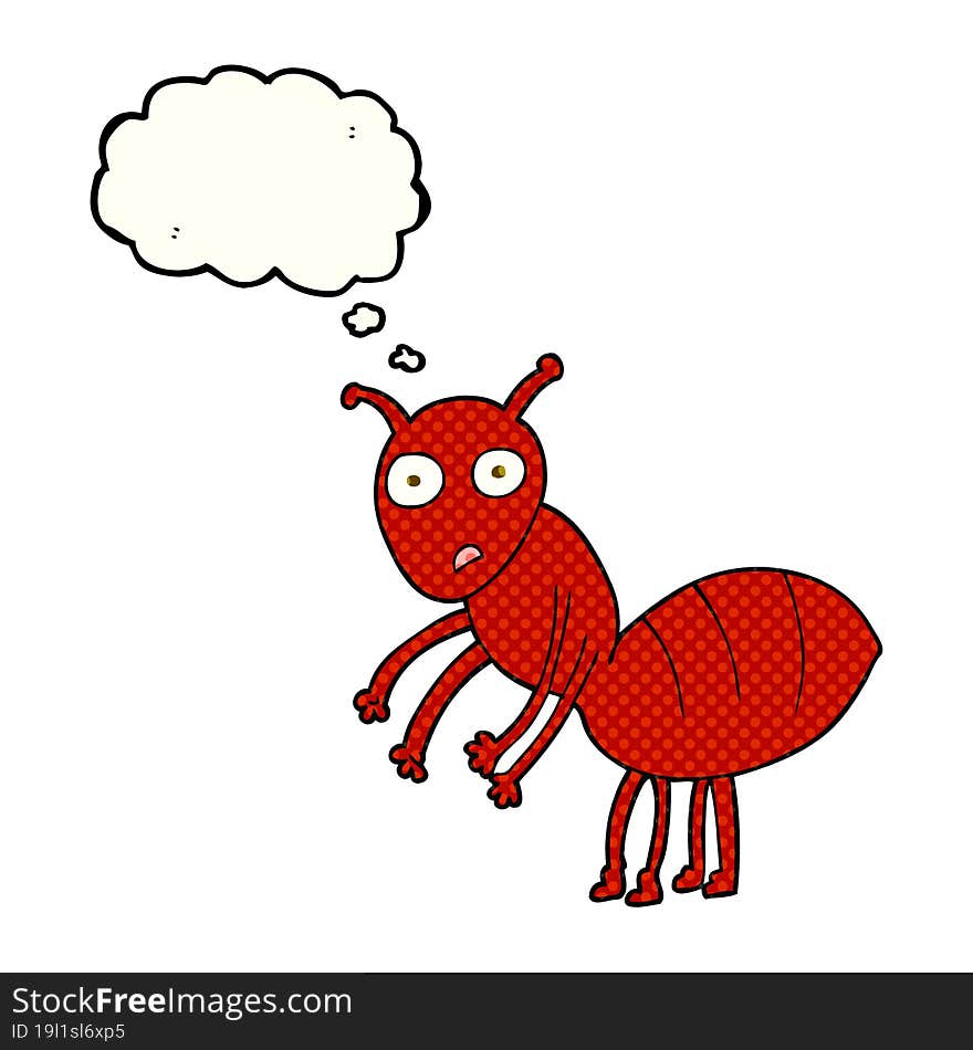 thought bubble cartoon ant