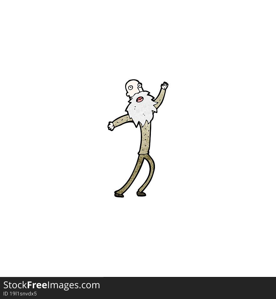 Cartoon Old Man Dancing