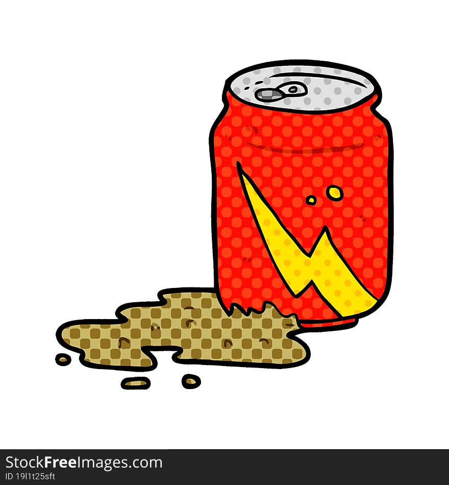 cartoon can of soda. cartoon can of soda