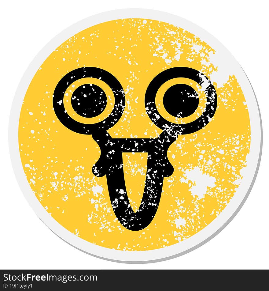 Enraptured Happy Face Circular Sticker