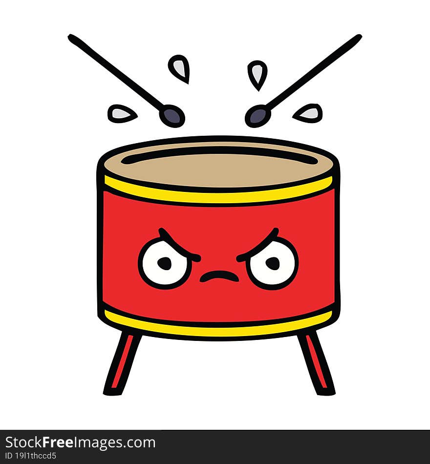 cute cartoon drum