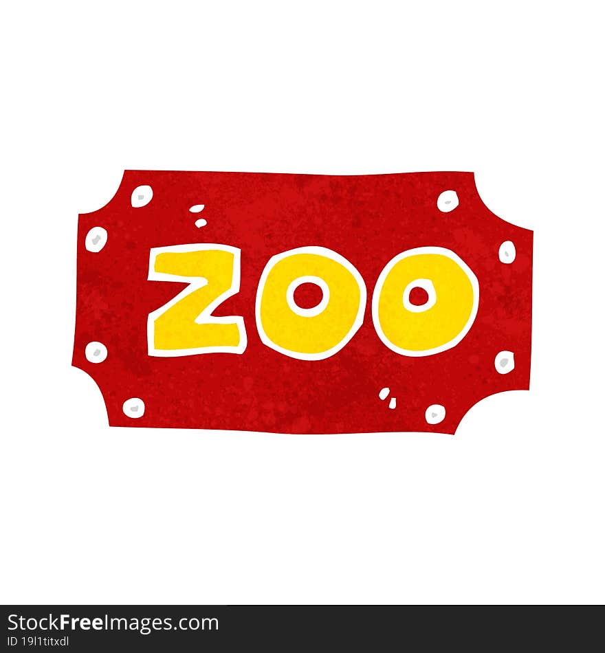 Cartoon Zoo Sign