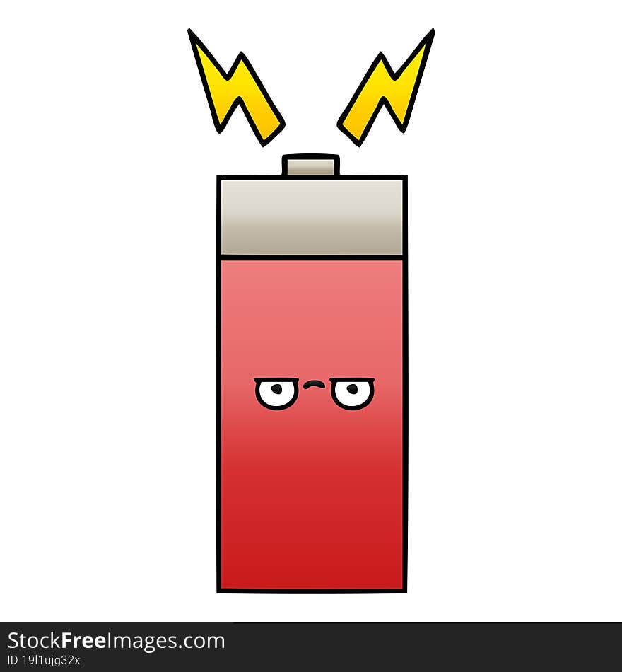 gradient shaded cartoon of a battery