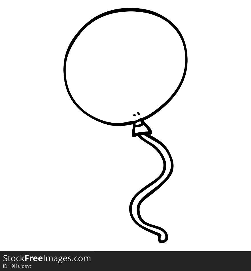 line drawing cartoon balloon