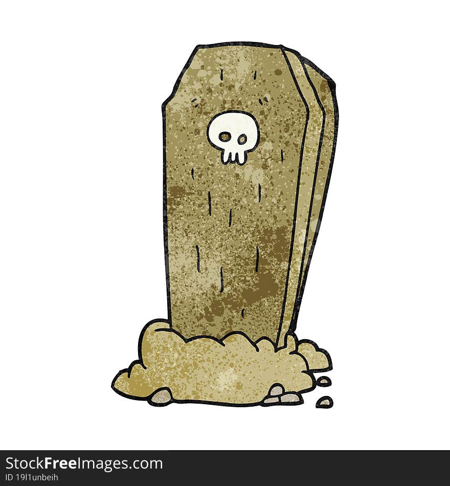 textured cartoon spooky coffin