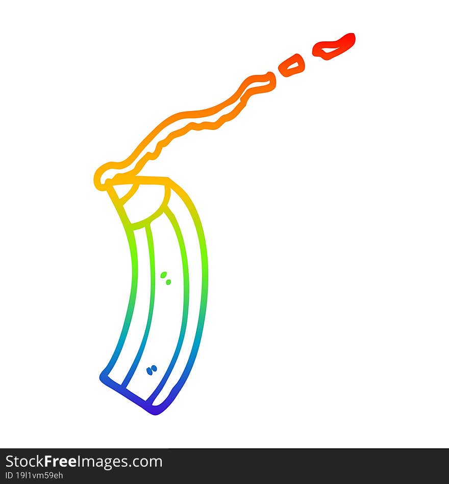 Rainbow Gradient Line Drawing Cartoon Colored Pencil