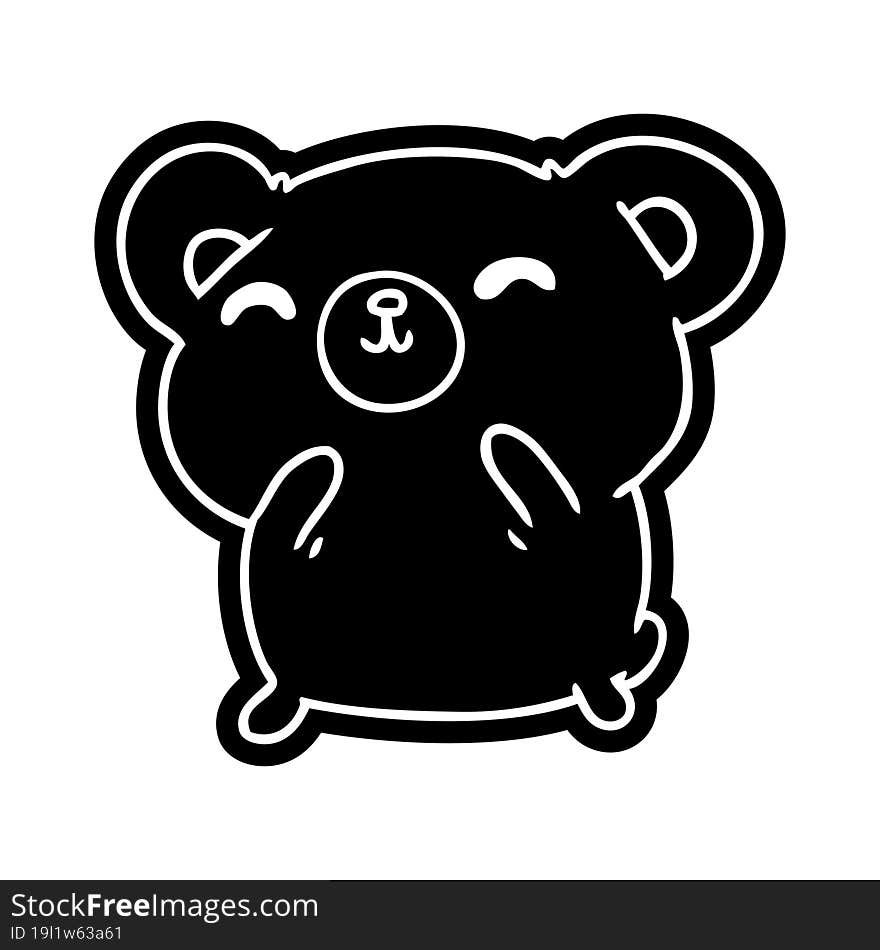 cartoon icon kawaii cute happy bear