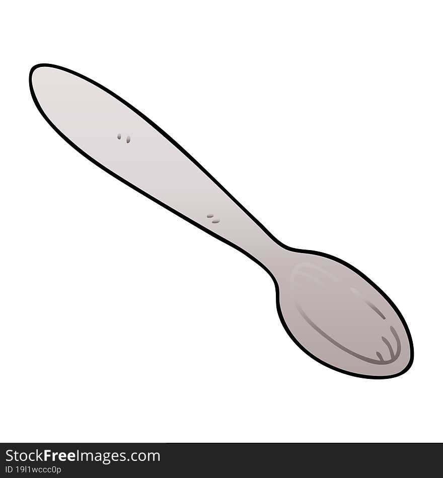 quirky gradient shaded cartoon spoon