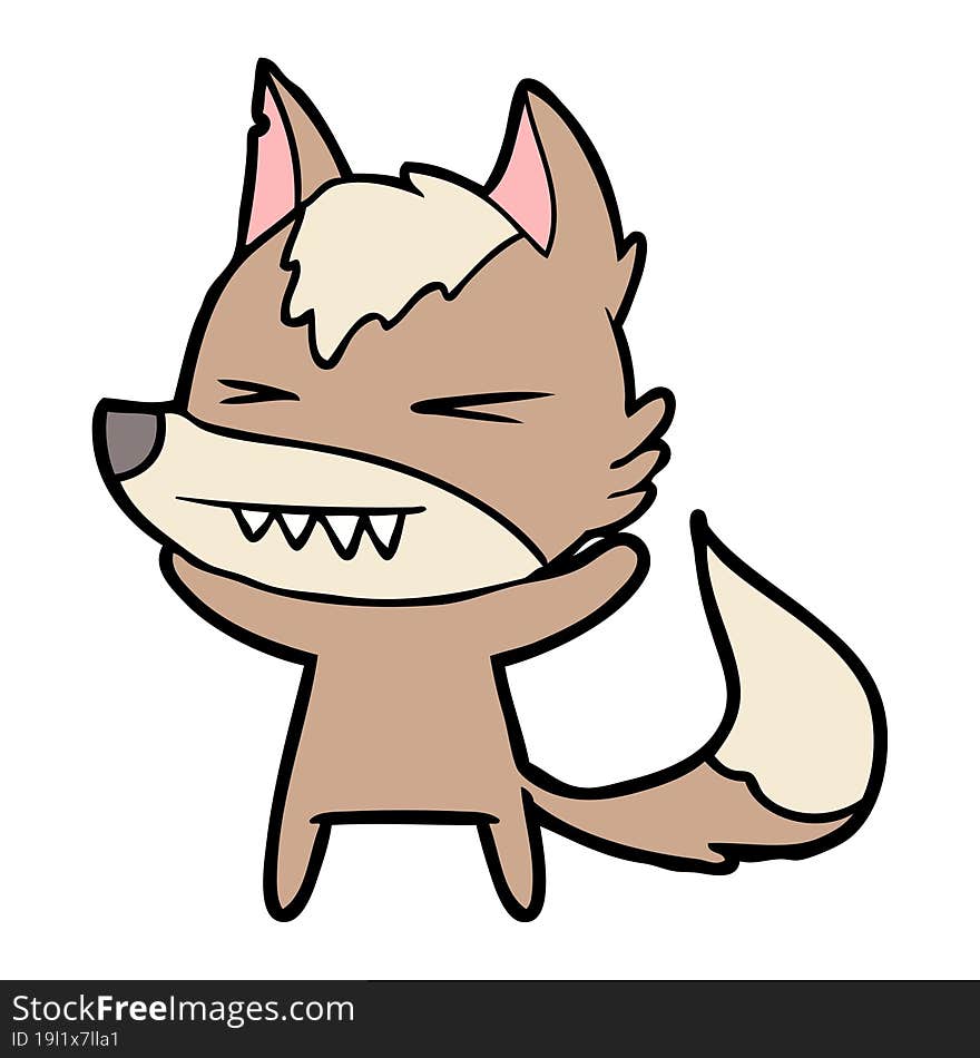 angry wolf cartoon. angry wolf cartoon