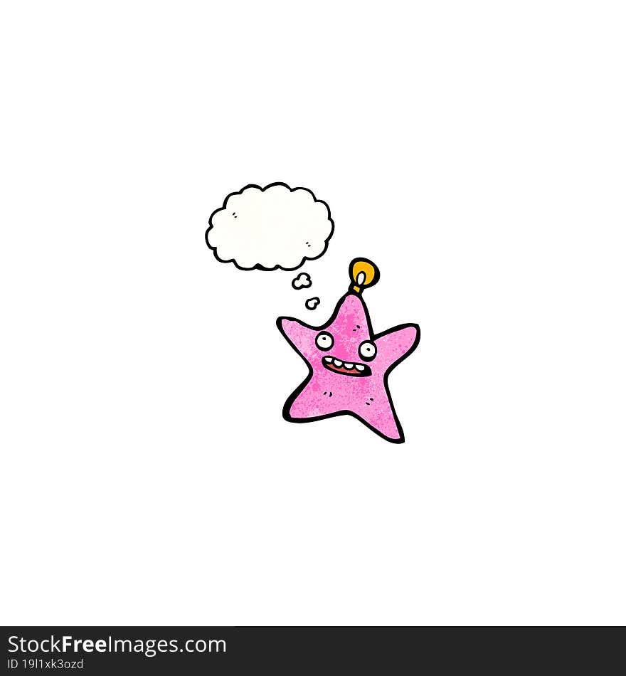 cartoon christmas star bauble