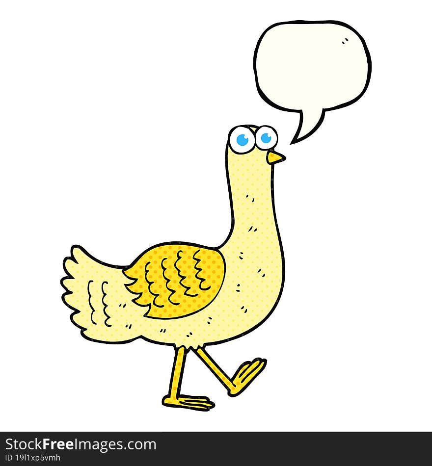 Comic Book Speech Bubble Cartoon Bird