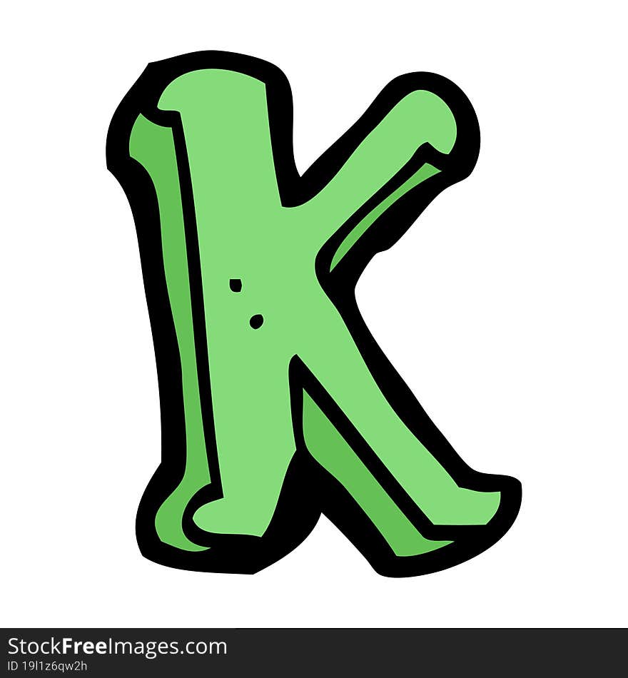 cartoon letter K