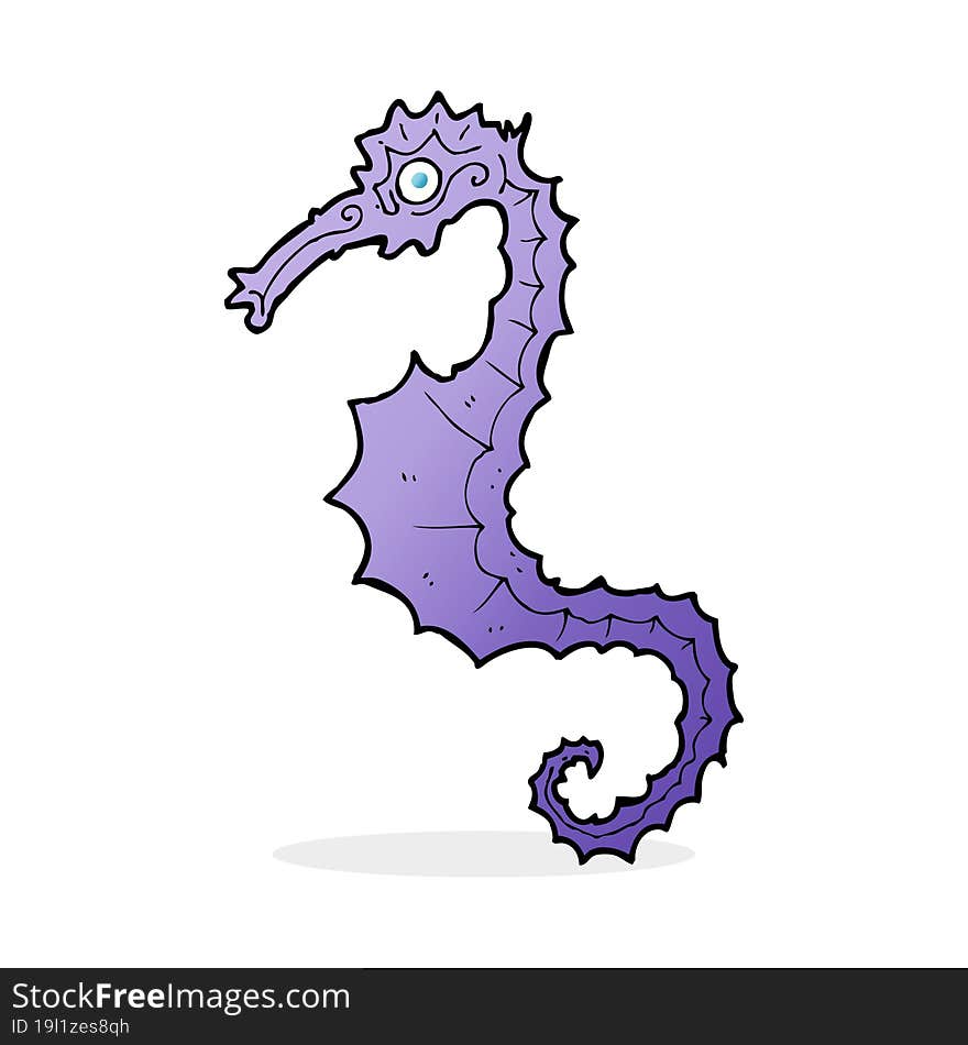 cartoon sea horse