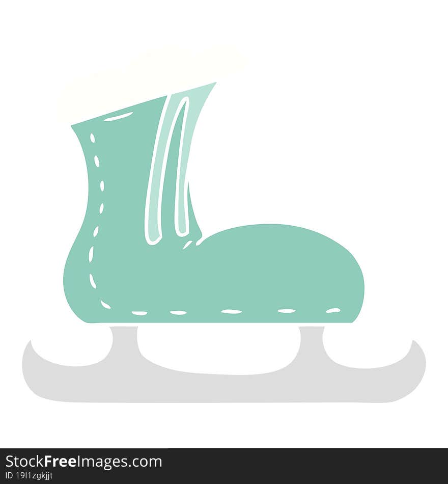 cartoon doodle of an ice skate boot