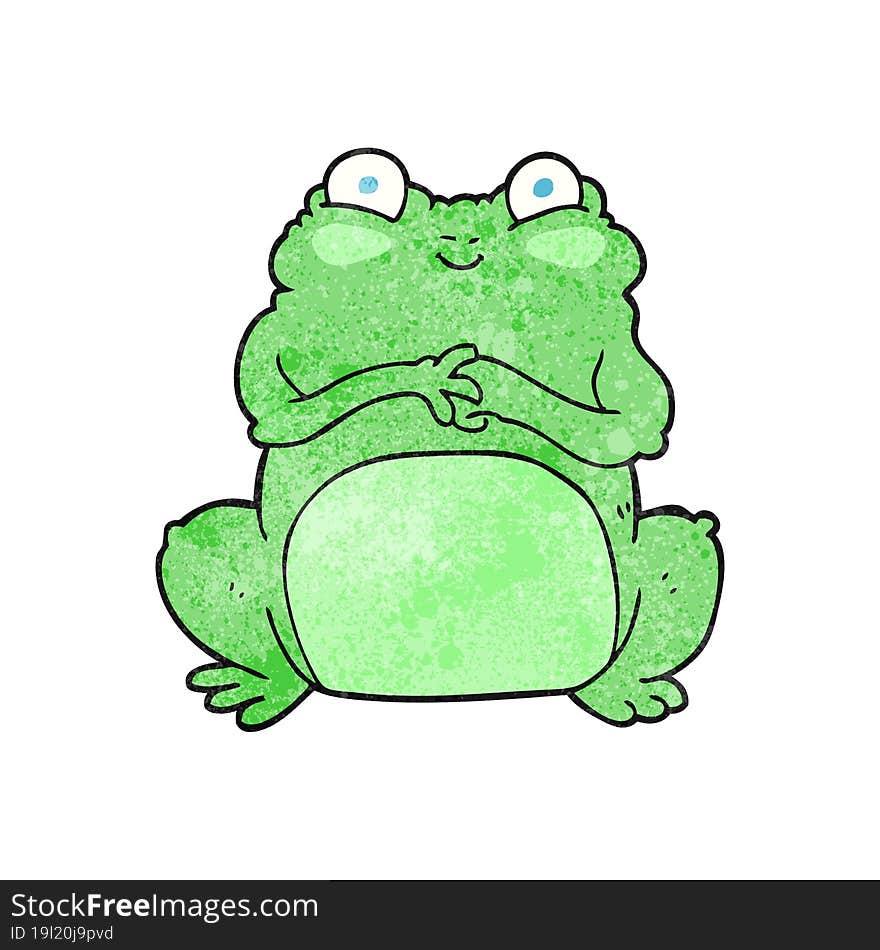 textured cartoon funny frog