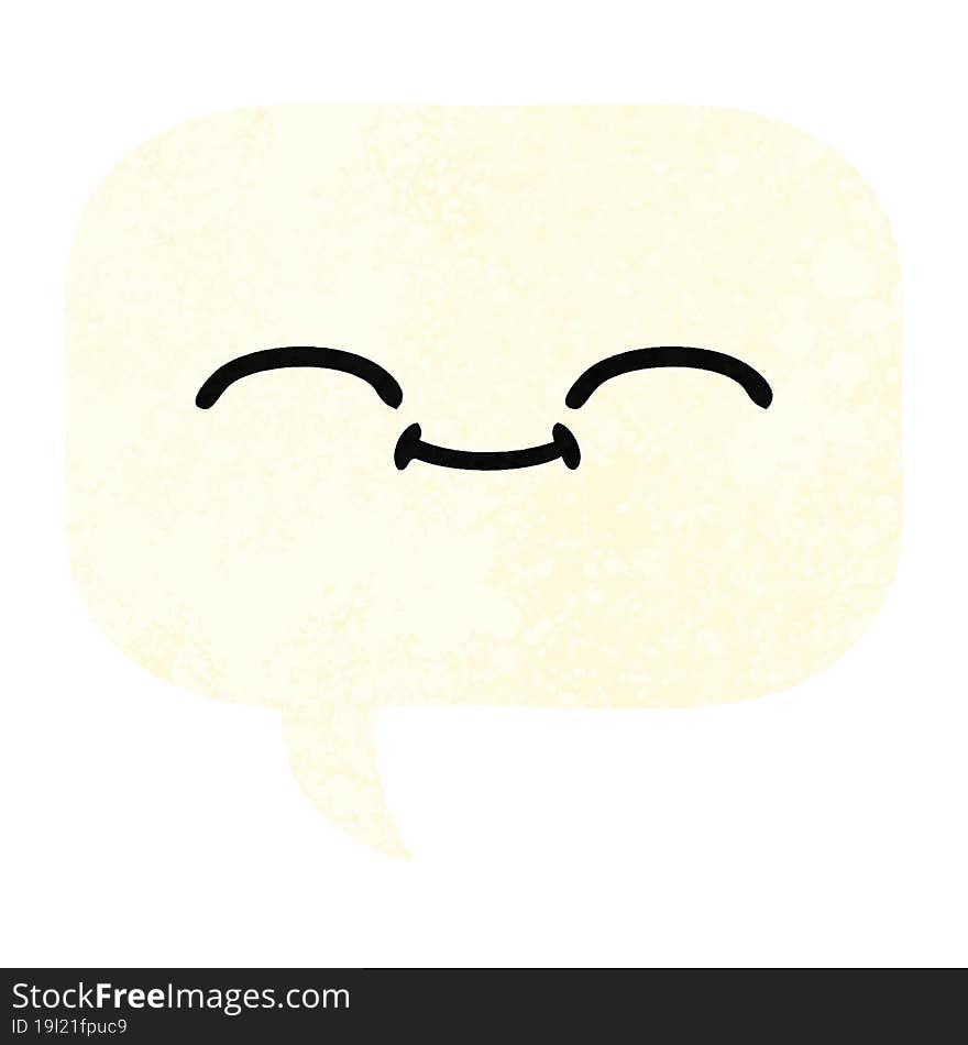 retro illustration style cartoon of a speech bubble