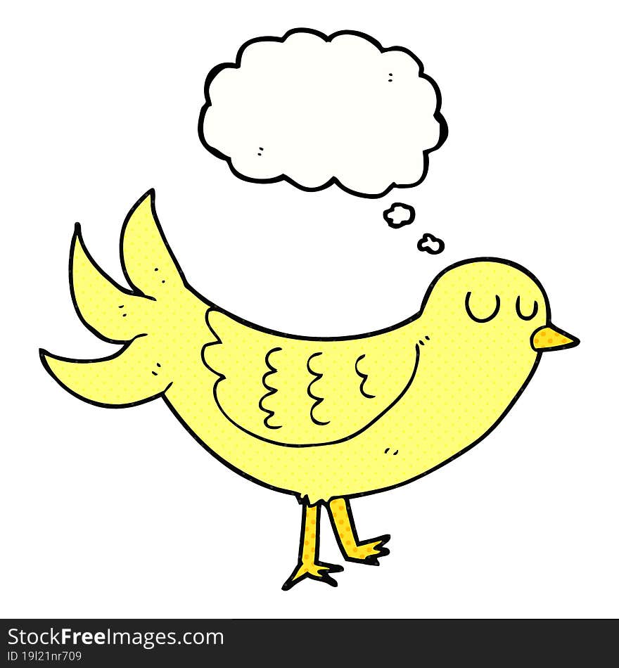 Thought Bubble Cartoon Bird