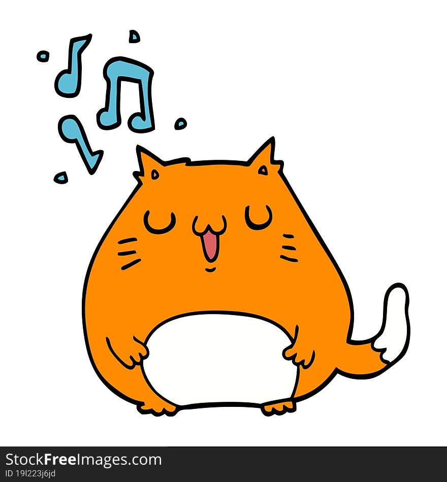 cartoon cat singing