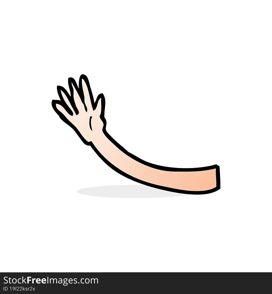 cartoon arm gesture