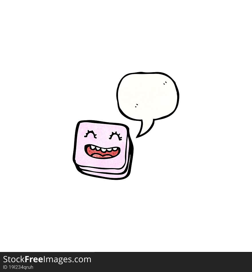 talking candy cartoon character