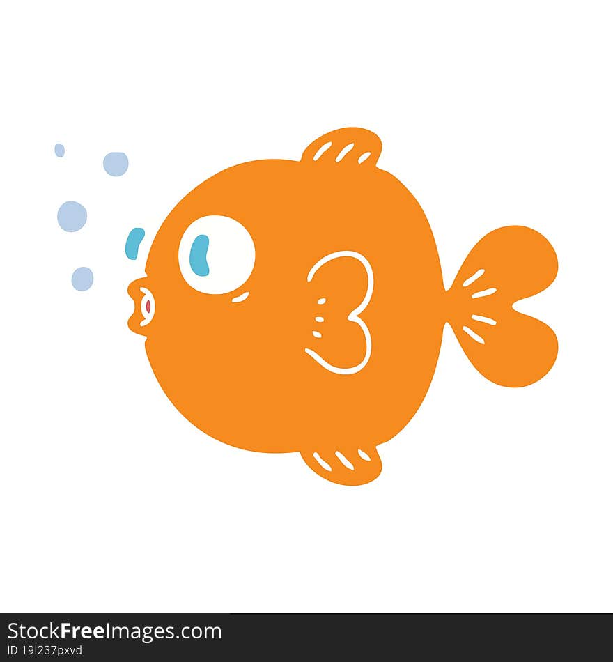 hand drawn quirky cartoon fish. hand drawn quirky cartoon fish