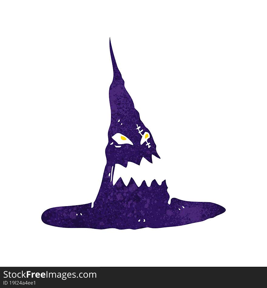 cartoon spooky witches hat