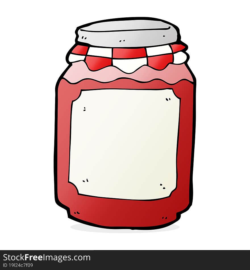 Cartoon Jar Of Jam