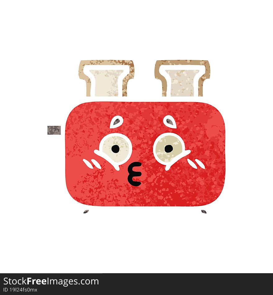 Retro Illustration Style Cartoon Of A Toaster