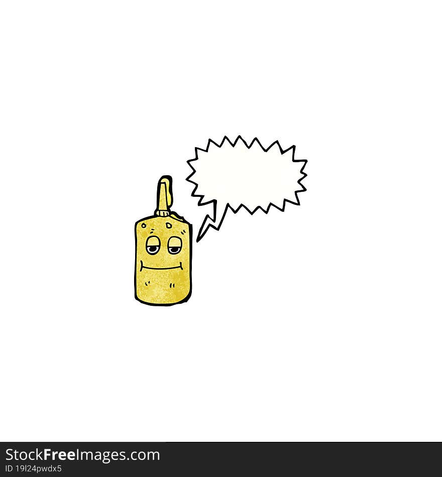 cartoon mustard bottle