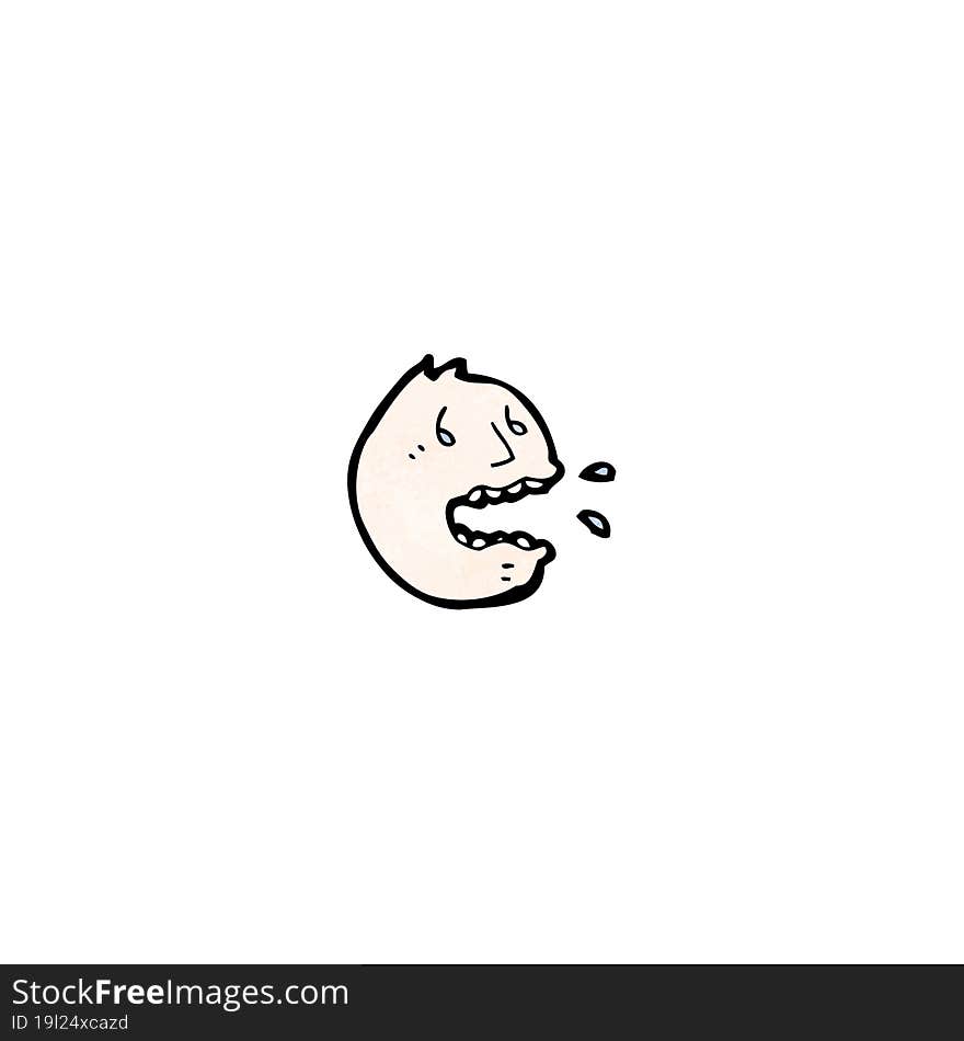 stressed face cartoon symbol