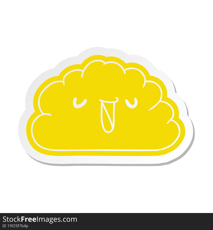 Cartoon Sticker Kawaii Weather Rain Cloud