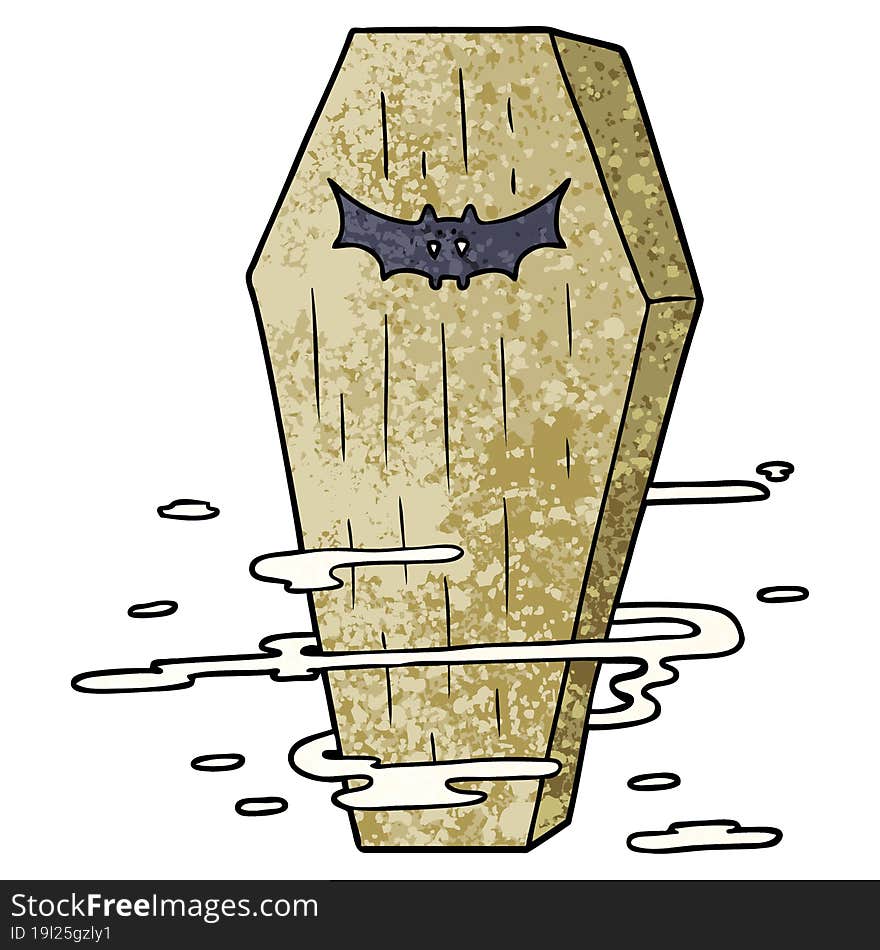 cartoon spooky coffin. cartoon spooky coffin