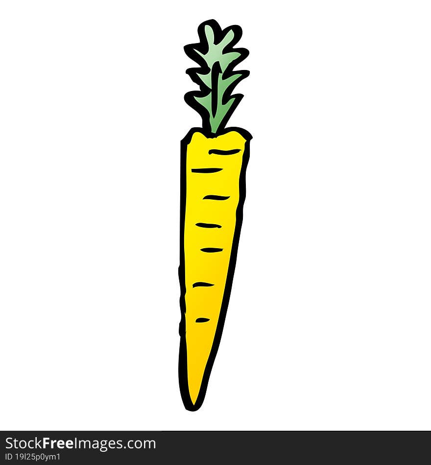 cartoon doodle yellow carrot