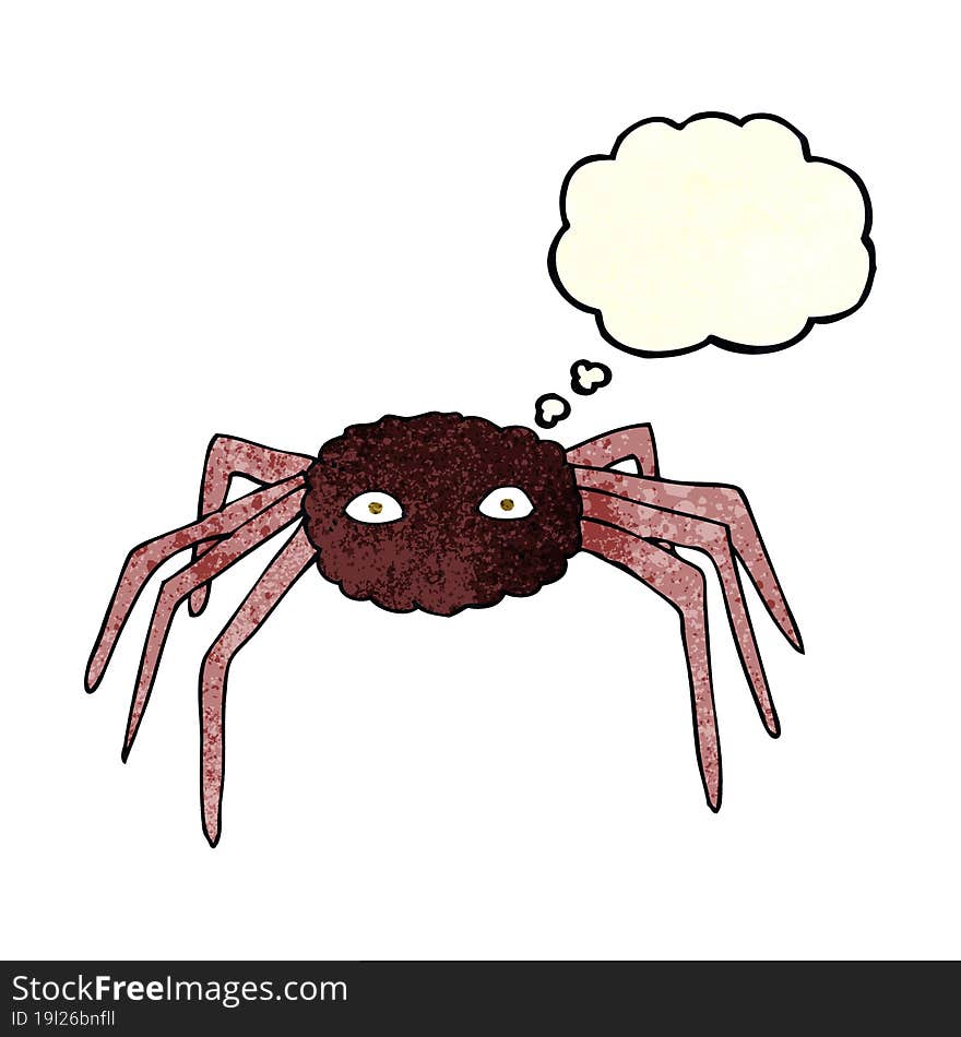 Cartoon Spider With Thought Bubble