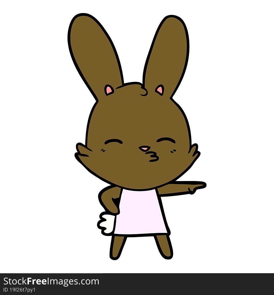 curious bunny cartoon. curious bunny cartoon