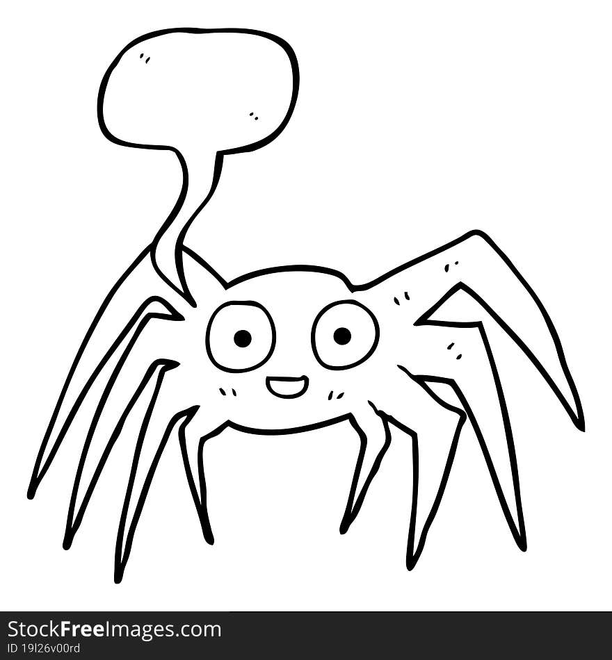 Speech Bubble Cartoon Spider