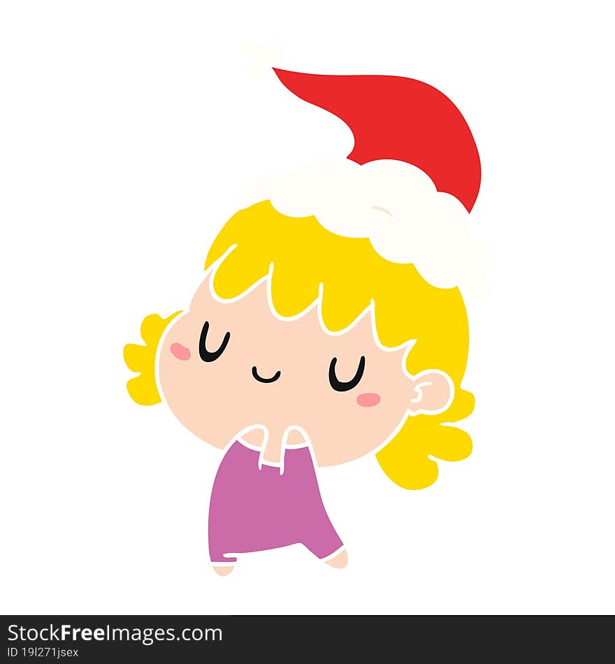 Christmas Cartoon Of Kawaii Girl