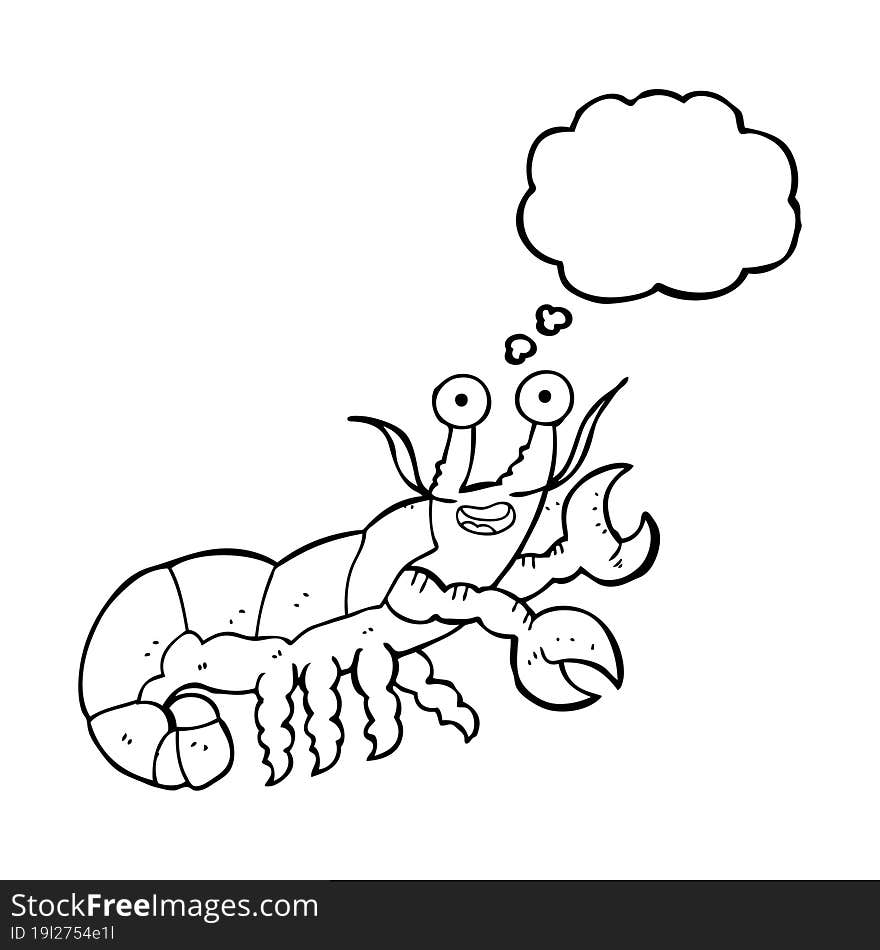 Thought Bubble Cartoon Lobster