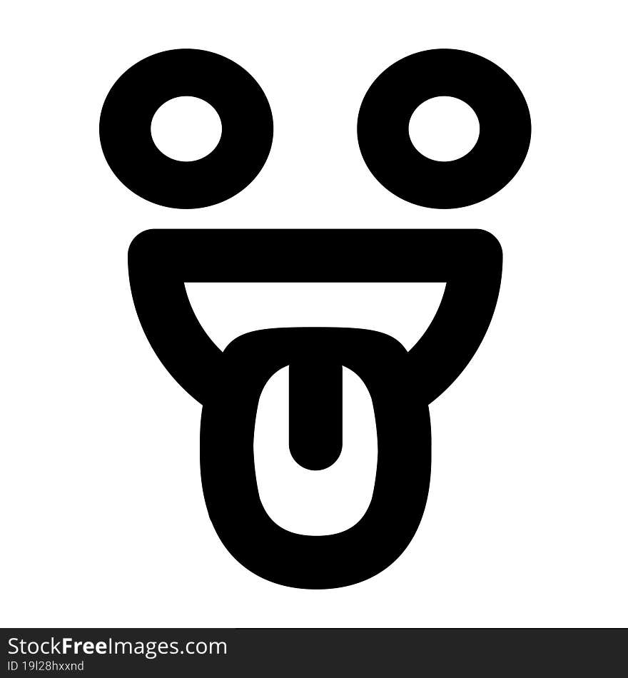 crazy happy face icon