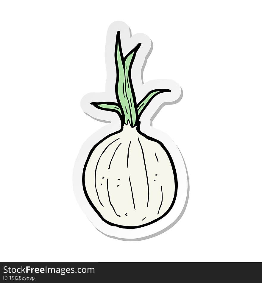 sticker of a cartoon onion