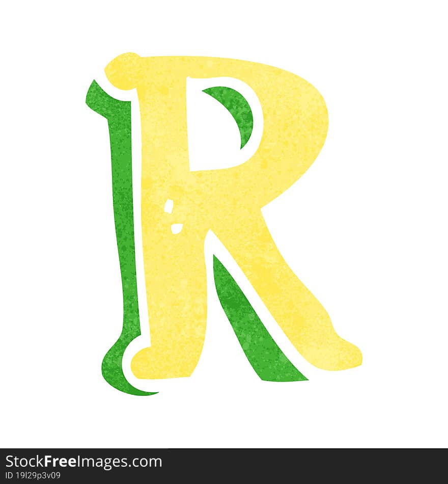 Cartoon Letter R