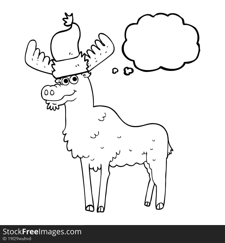 thought bubble cartoon christmas moose