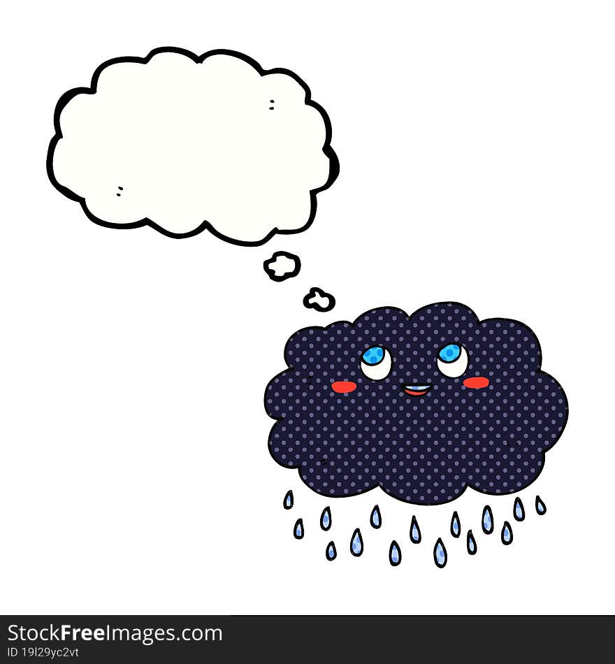 thought bubble cartoon raincloud