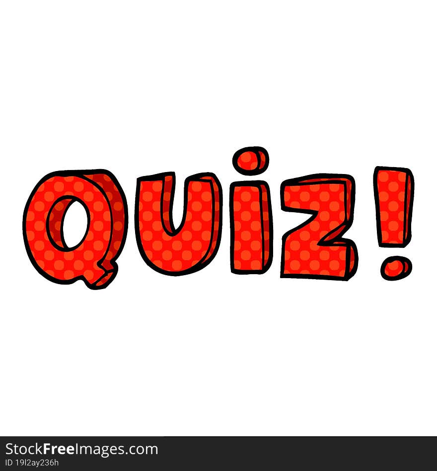 cartoon doodle quiz font