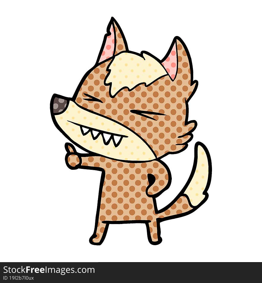 angry wolf cartoon. angry wolf cartoon