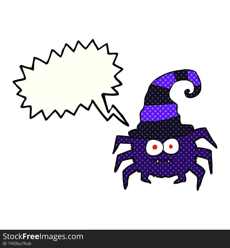 comic book speech bubble cartoon halloween spider