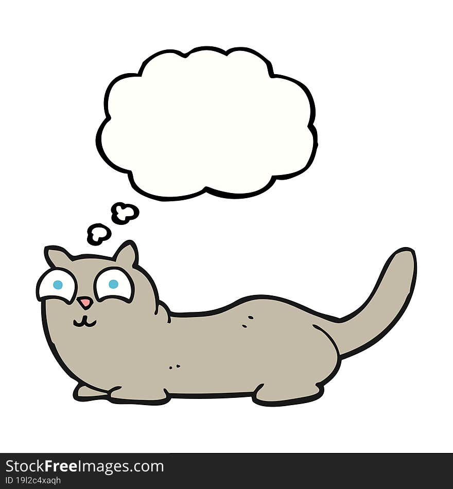 Thought Bubble Cartoon Cat