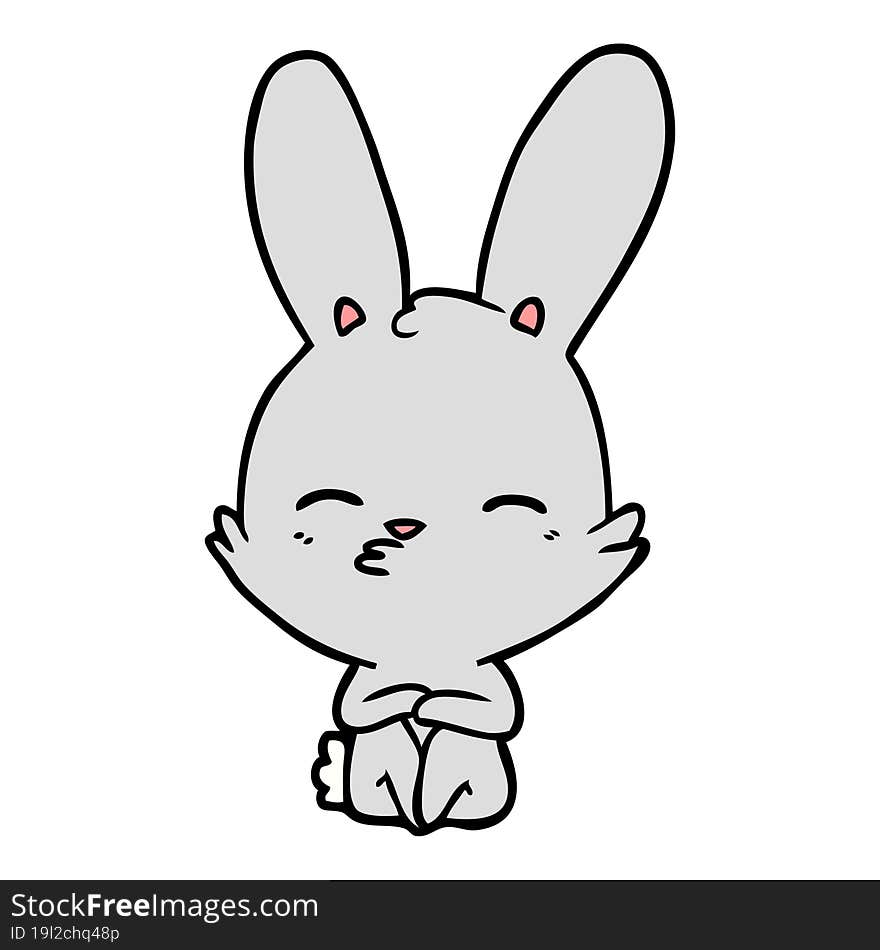 curious bunny cartoon. curious bunny cartoon